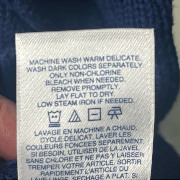 Land’s End Royal Blue 100% Cotton Cable Knit Sweater, The Drifter, Casual, M - Picture 9 of 10